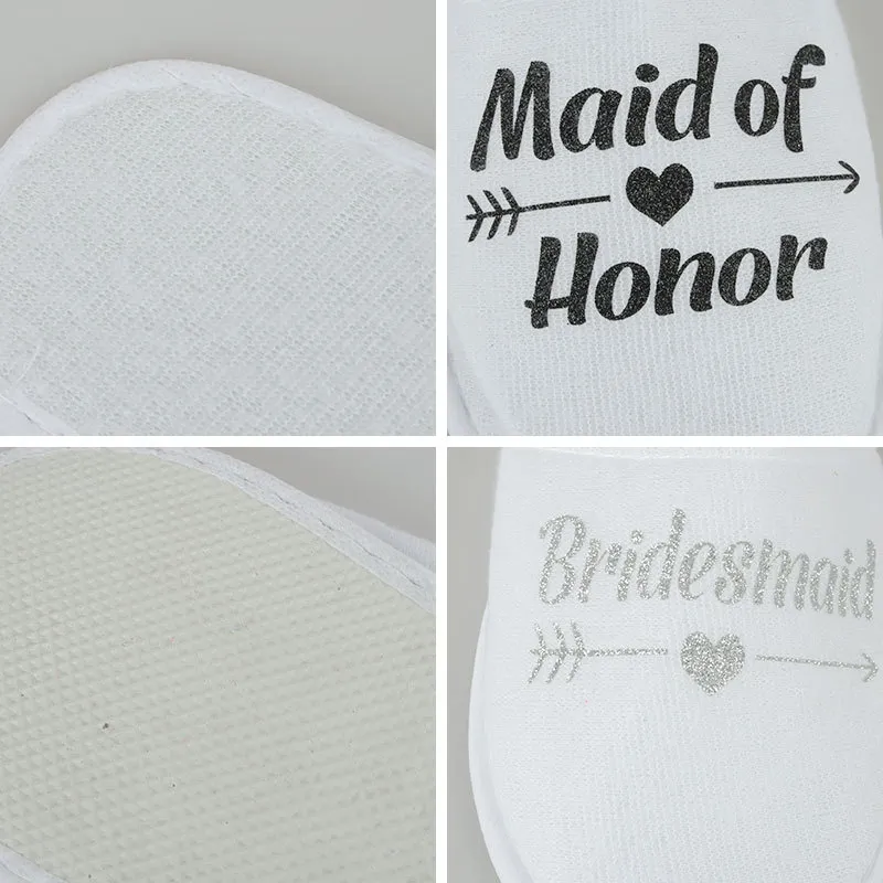 Wedding Party Gifts Personalized brides Bridesmaid slippers bridal shower party giftZZ