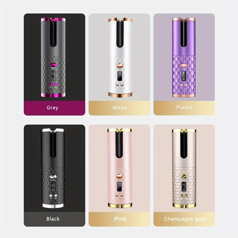 USB Cordless Hair Curler - Portable Rotating Wand for Smooth and Stylish Hair
