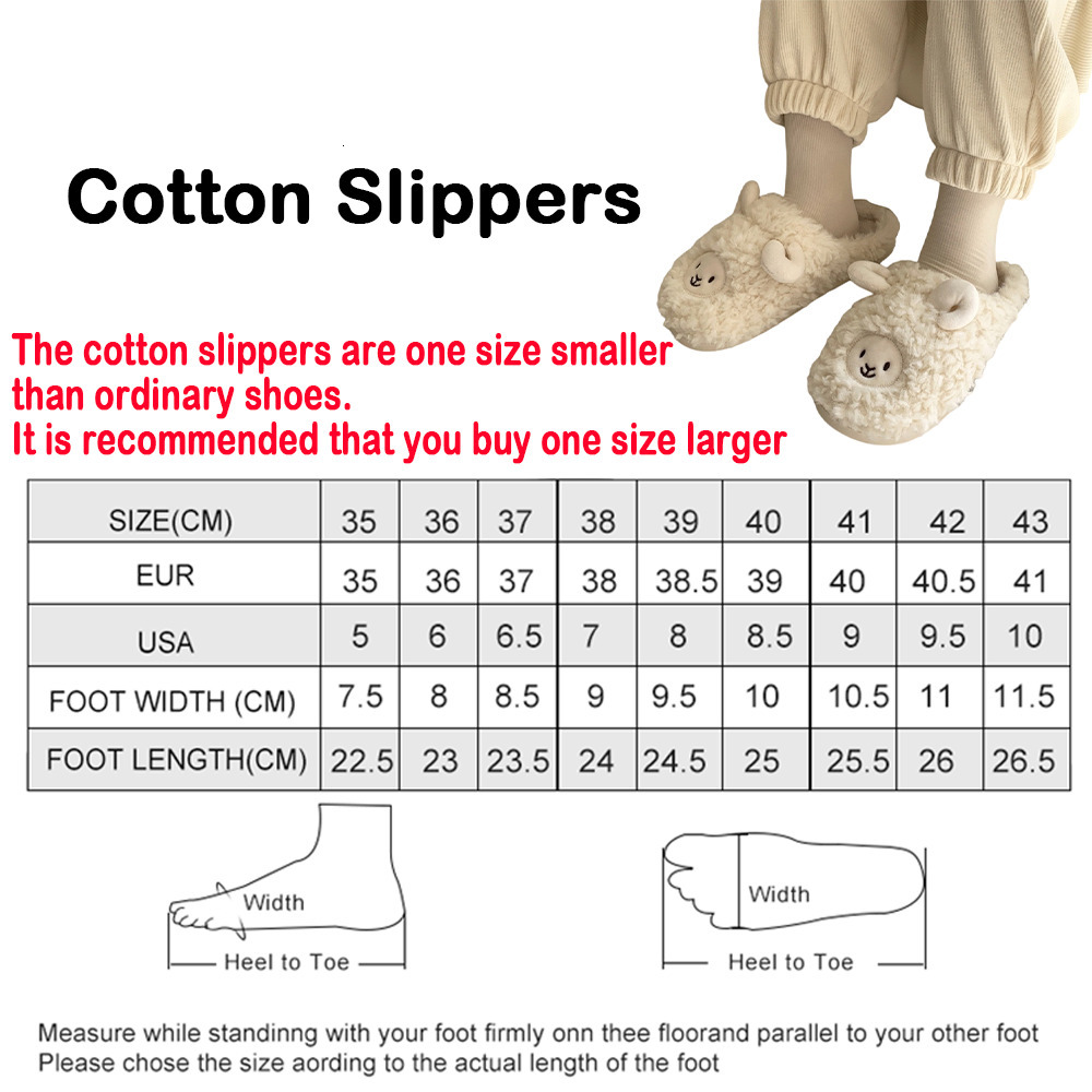 Slippers Winter Shoes Cartoon Sheep Cute Couples House Fur Slipper Home Shoes Winter Cotton Slippers Indoor Slippers Keep Warm Plush 230817