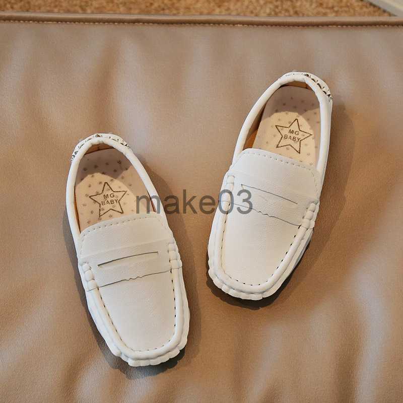 Sneakers Boys Loafers Kids Boat Shoes Soft Children Mules Leather Casual Shoes for Baby Boys Sneakers Square Toe Slip on Flat Shoes 116A J230818