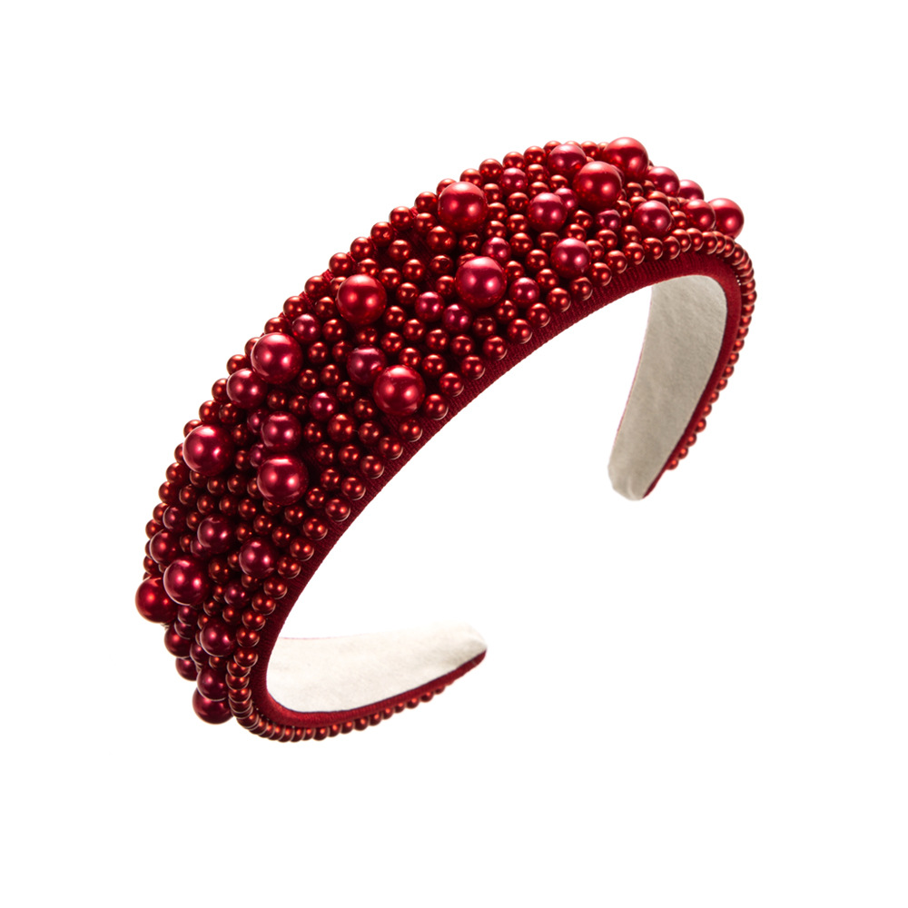 Full Pearl Headband Baroque Hair Hoop For Women Lady Head Bands FG1333