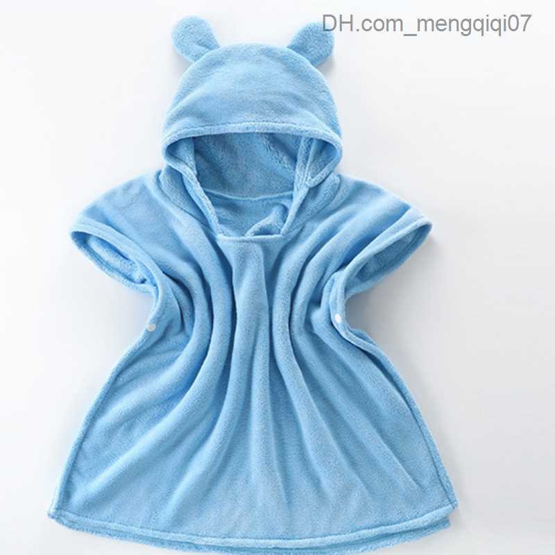 Towels Robes Bathrobe card companion children's hooded bath towel coral velvet Bathrobe ultra soft absorbent baby bath towel for children Z230819