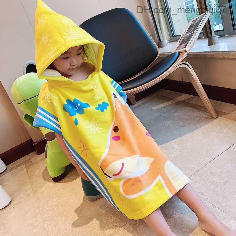Towels Robes Children's towel beach towel hood large soft blanket baby bath towel gift product children's swimming towel rain cover cardigan
