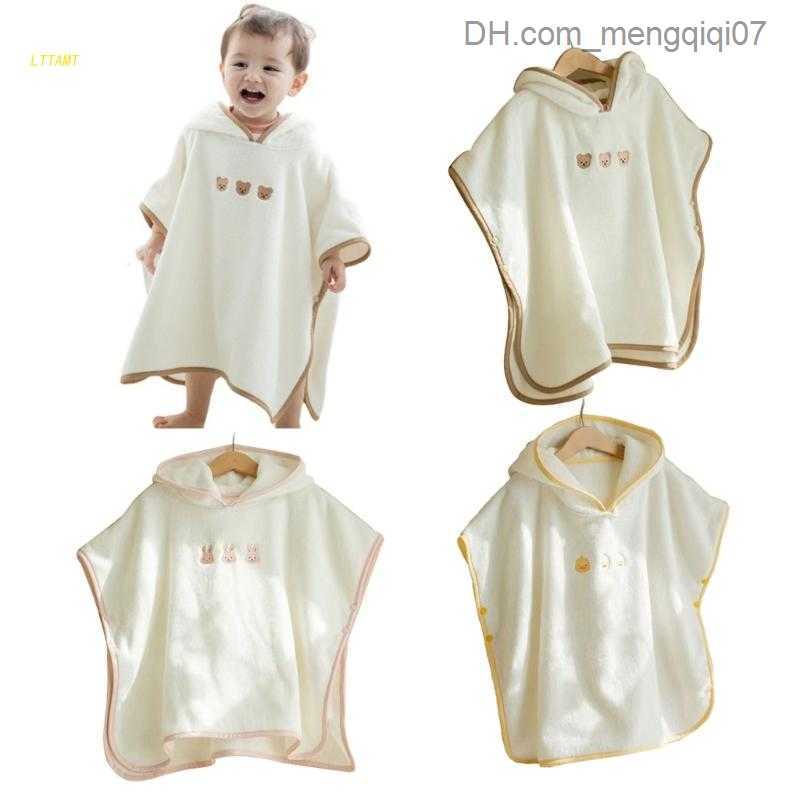 Towels Robes Hooded Bath Towel High Absorbent Bathrobe Suitable for Baby Boys and Girls Gender Neutral Beach Towels Quick Drying Cartoon Baby Clothing