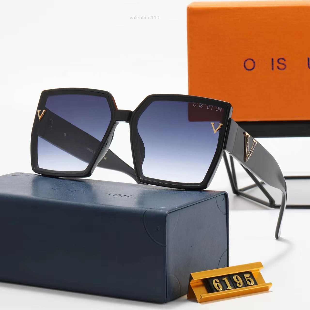 Luxury Brand Woman Sunglasses Imitation Men Sun Glasses Uv Protection Men Designer Eyeglass Gradient Fashion Women Spectacles Travel Vacation Sunglass 6195