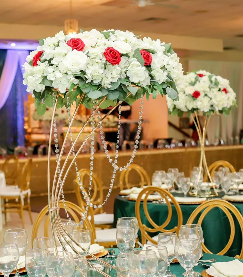 2022 Flower vase Stand 82CM Tall Metal Road Lead Wedding Centerpiece Flowers Rack For Event Party Home DecorationZZ