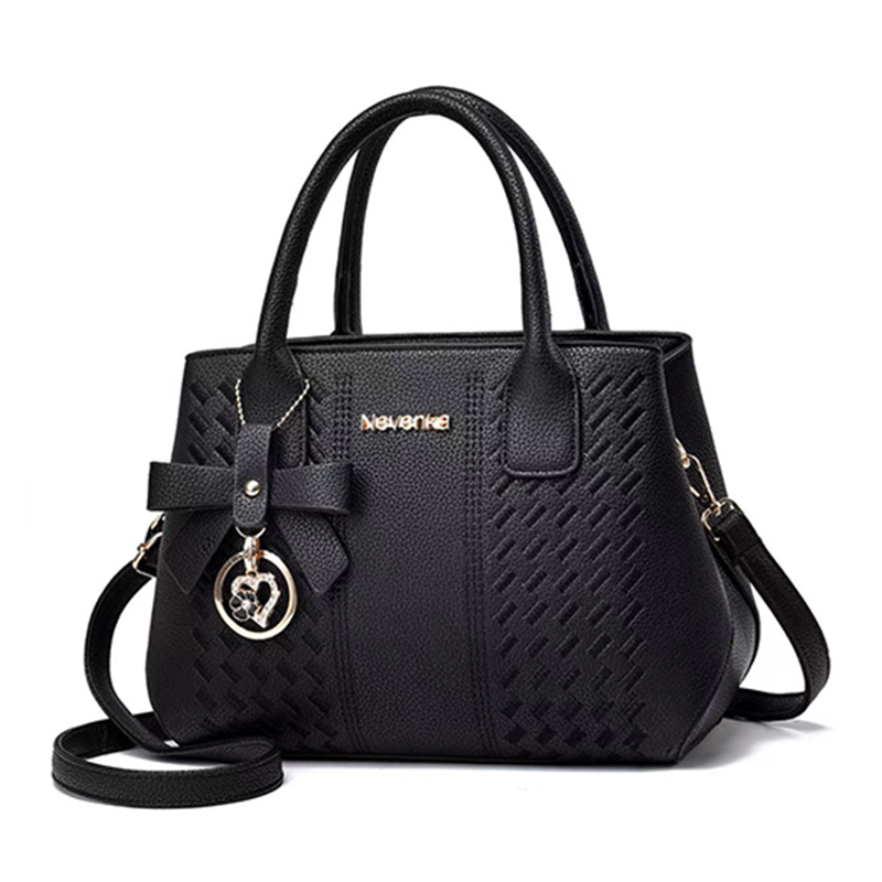 Women's wallet and handbag shoulder bag, women's designer shoulder bag, black//white, handbag