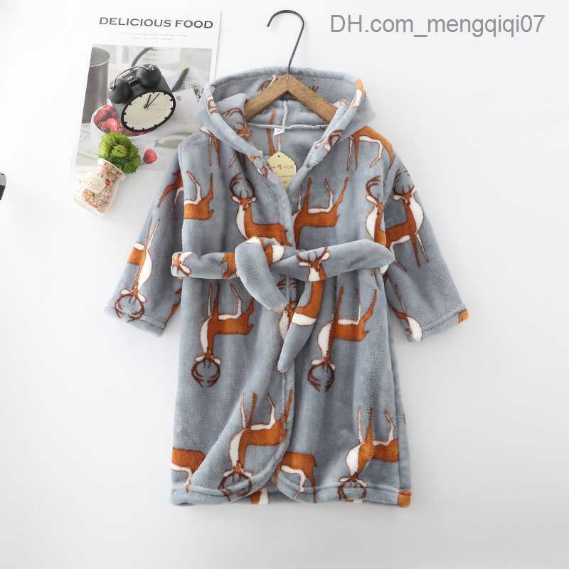 Towels Robes Children's bath towel baby towel children's rainbow cartoon hooded bath towel boys and girls' pajamas children's paja