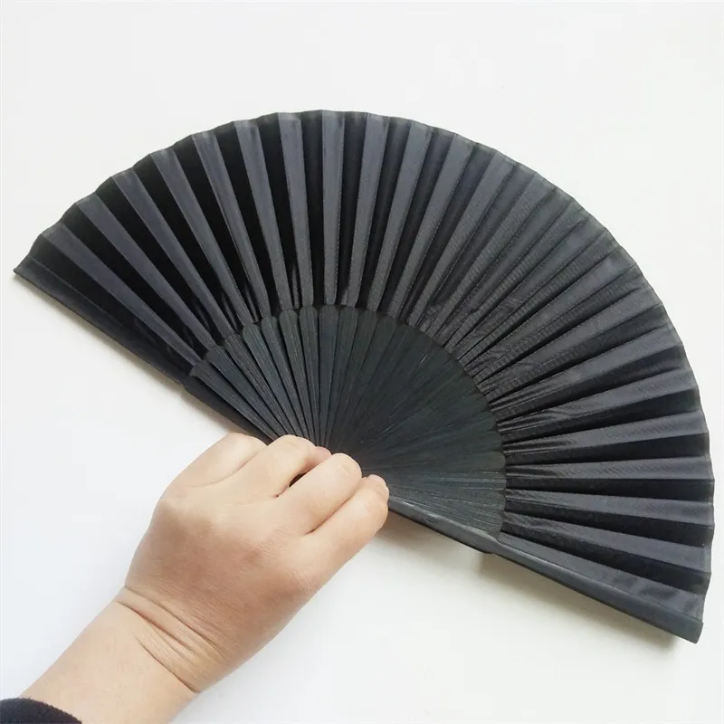 Other Home Decor Chinese Vintage Black Hand Fan Silk Fabric Face Bamboo Handle Dance Wedding Party Decorative Fan Classic Folding Fans LL