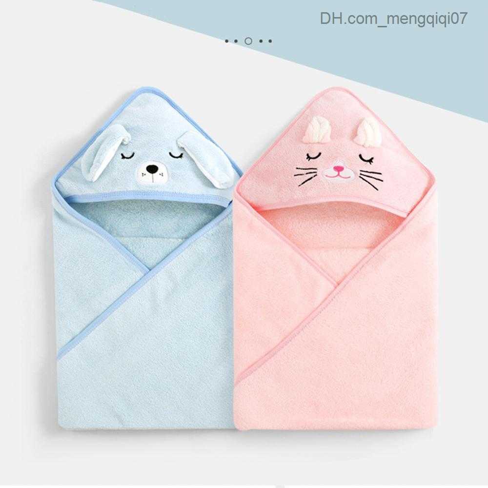 Towels Robes Unisex Baby Bathroom Flannel Cloak Cartoon Boys and Girls Super Soft Hooded Spa Robe Bathrobe Neonatal Cover Baby Shower Gift Z230819