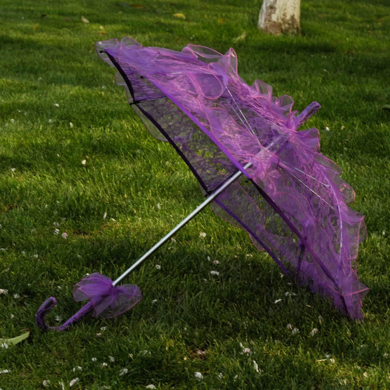 Parasols Simple Wedding Supplies Lace Hollow Bride Wedding Umbrella Photo Decoration Photography PropsZZ