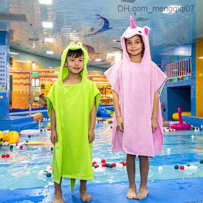Towels Robes Cute Baby Shower Gel Girls' Pajamas Children's Dinosaur Hooded Beach Towels Boys' Bathrobe Pajamas Baby Pajamas Children&#