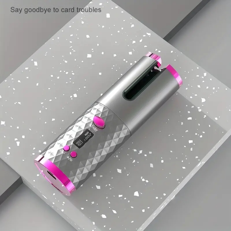 USB Cordless Hair Curler - Portable Rotating Wand for Smooth and Stylish Hair