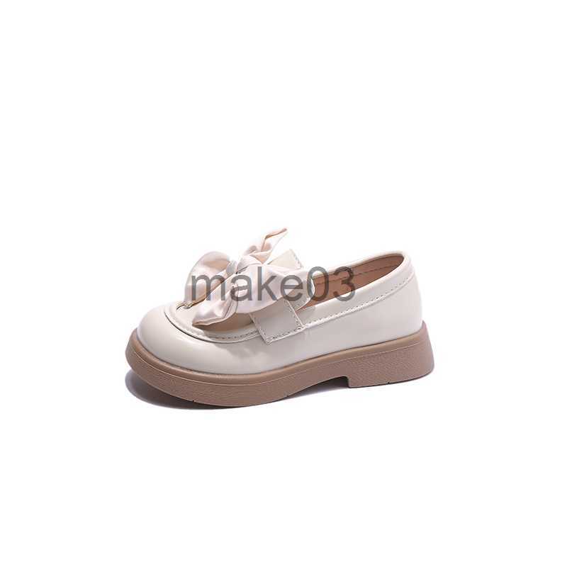 Sneakers Solid Color Versatile Slipon Classic Bow 2023 Spring Versatile Casual Kids Fashion Loafers for Girl Uniform School Shoes Casual J230818