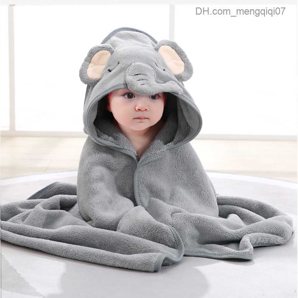 Towels Robes 0-3Y Unisex Baby Shower Gel Flannel Cloak Cartoon Boys and Girls Super Soft Hooded Spa Robe Bath Towel Neonatal Cover Baby Shower Gift Z2