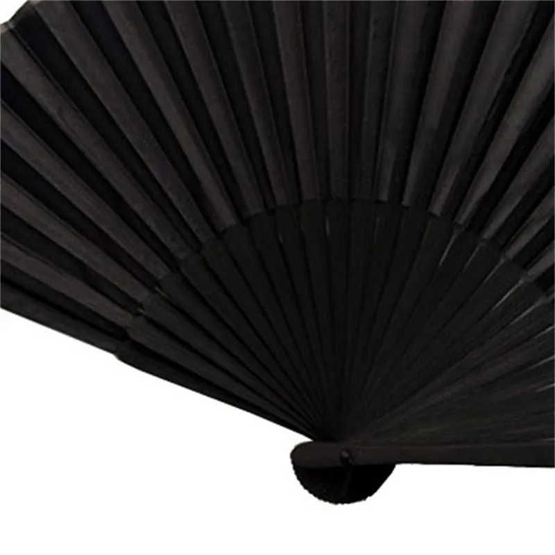 Other Home Decor Chinese Vintage Black Hand Fan Silk Fabric Face Bamboo Handle Dance Wedding Party Decorative Fan Classic Folding Fans LL