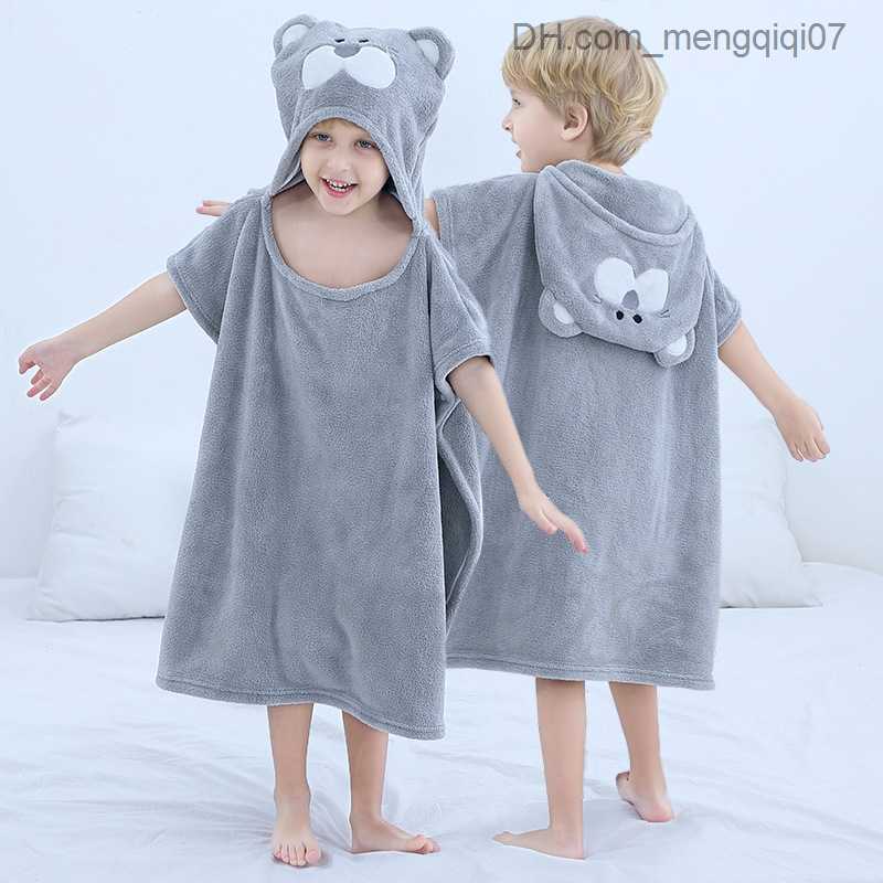 Towels Robes Baby Bath Towel Hooded Elephant Velvet Towel Boy Newborn Baby Bath Towel Super Soft Sleep Swaddle Packaging Blanket Baby Clothing Z230819