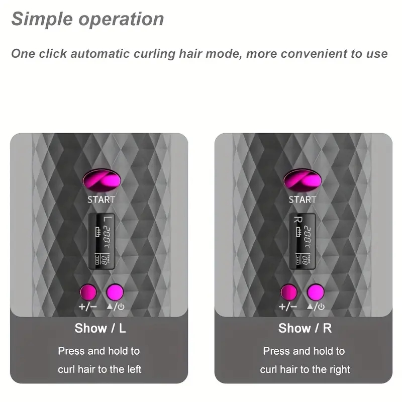 USB Cordless Hair Curler - Portable Rotating Wand for Smooth and Stylish Hair