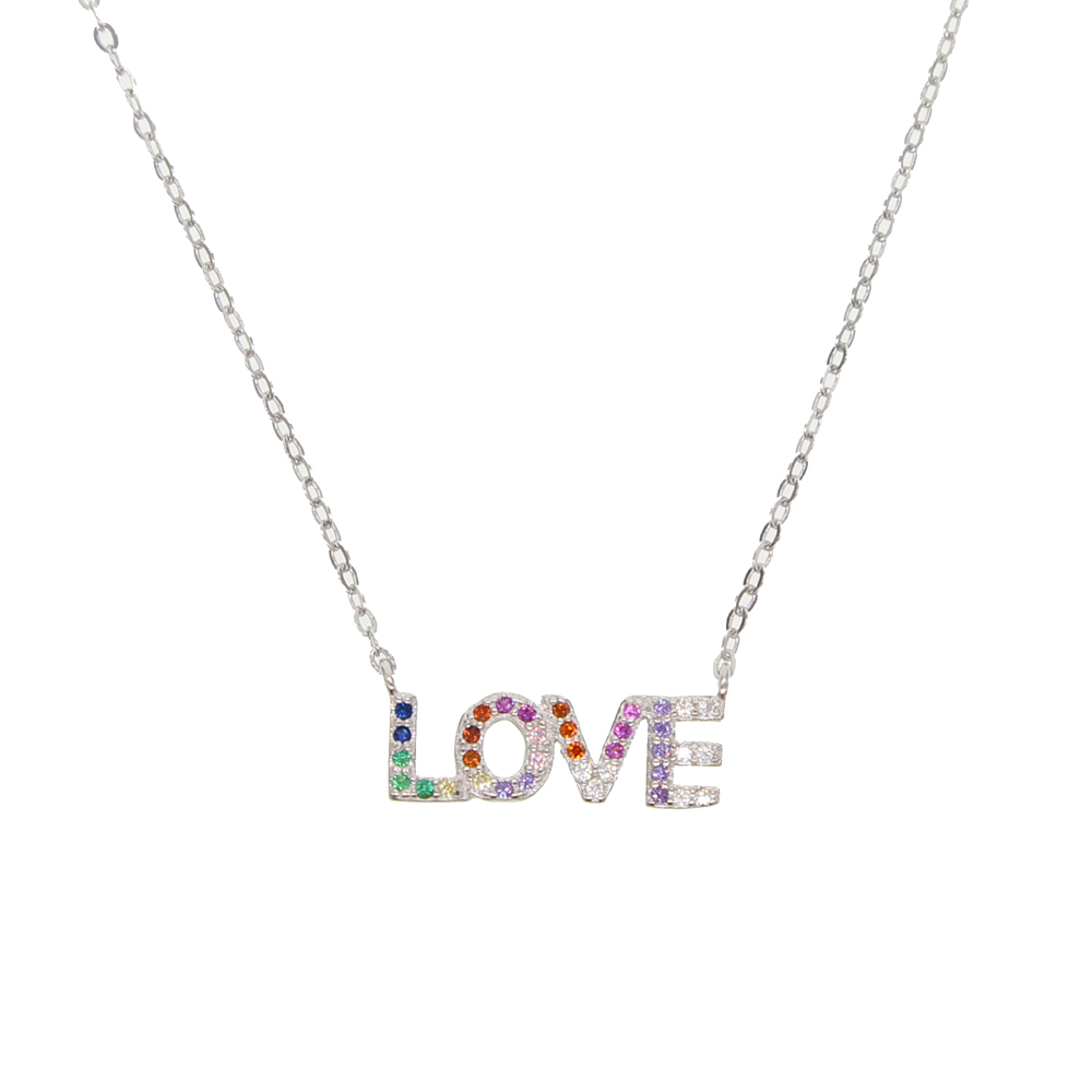 New designer love letter pendant charm Choker Necklace Hip Hop women lady Paved 5A Cubic Zirconia Wedding Anniversary Gift BFF Jewelry