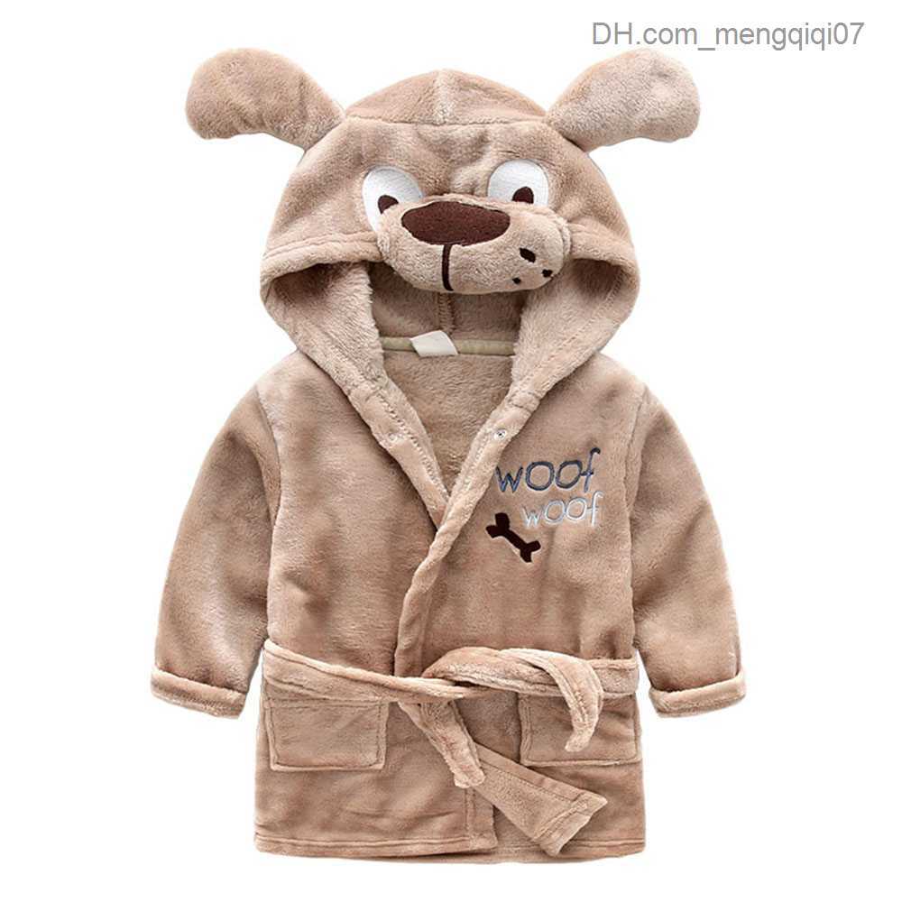 Towels Robes Baby Unisex Plush Animal Face Bathroom Hood Bath Towel Elephant Design Z230819