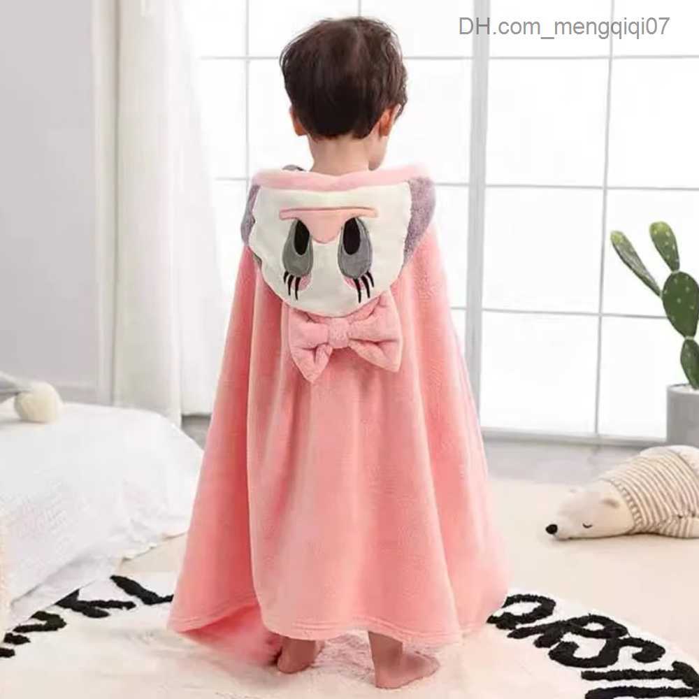 Towels Robes Baby shower gel flannel cape cartoon boy girl super soft hooded spa bath towel baby shower gift Z230819