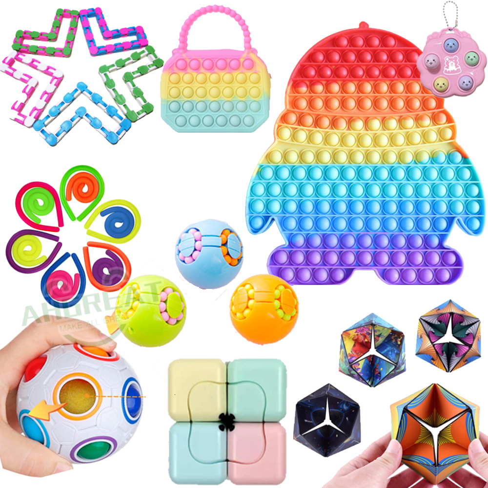 Decompression Toy Random Mystery Fidget Toys Bag Pack for Kids Sensory Toys Stress Reliver Autism ADHD Gifts Spinner Fidget Squishy Set 230817