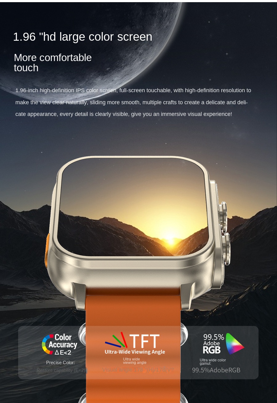 N22 smart watch TWS headset two in one Bluetooth call NFC Alipay 1.96 screen heart rate and blood oxygen