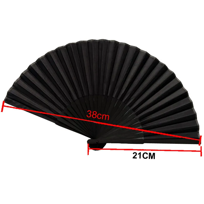 Other Home Decor Chinese Vintage Black Hand Fan Silk Fabric Face Bamboo Handle Dance Wedding Party Decorative Fan Classic Folding Fans LL