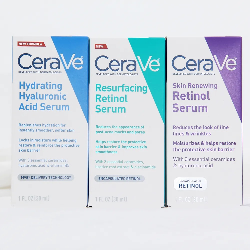 Image of 30ml Ceraves Serum Skin Care Face Essence Cream for Smoothing Fine Lines Moisturizing Hydrating Skin Renewing Resurfacing Serum Lotion High