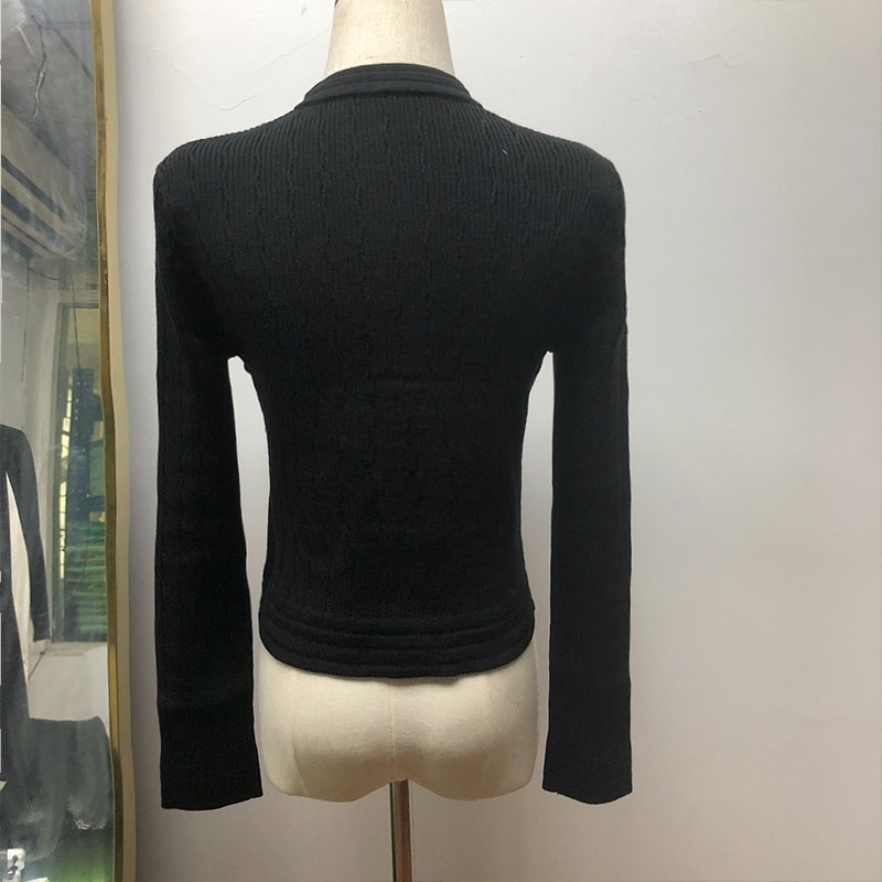 Women's knitted T-shirt cut cardigan fashion sweater elegant button long sleeved jacket jacket 2026