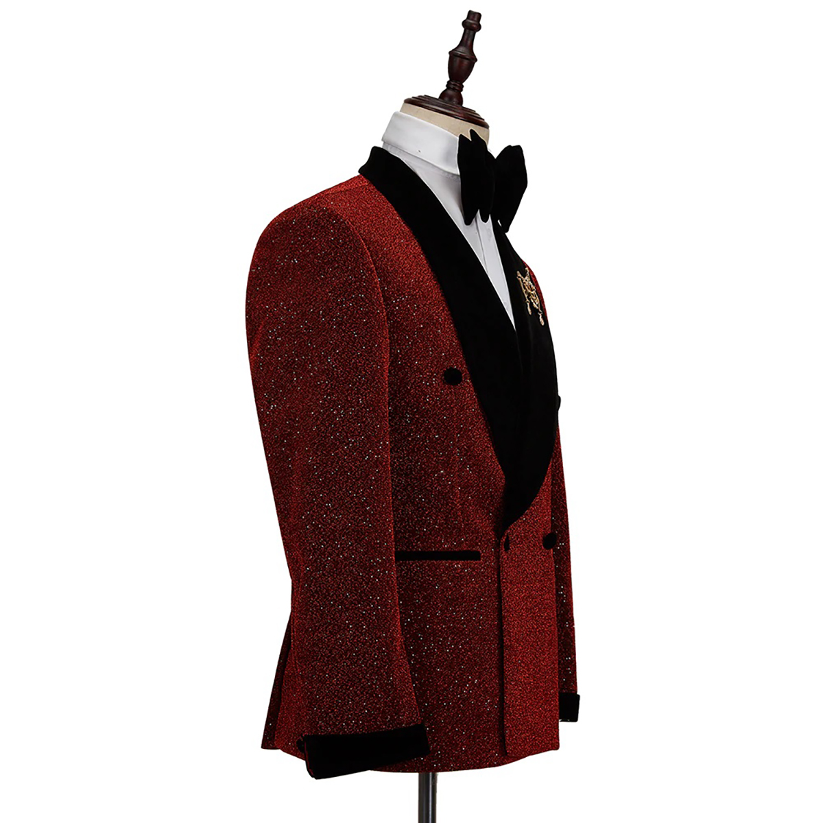 Sparkly Fashion Men's Suit Blazer Shawl Lapel Tuxedos Slim Fit Groom Wear For Wedding Prom Evening Party Only Jacket Customize