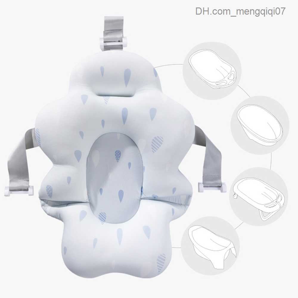 Bathing Tubs Seats Baby shower net bathtub seat baby shower bathtub pad fat free safety care bathtub support soft and comfortable body pad pillow Z230