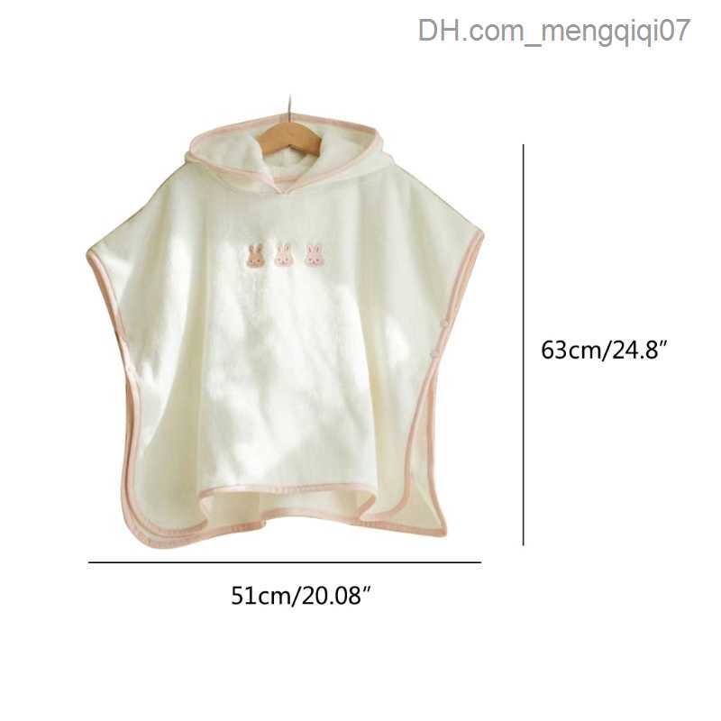Towels Robes Cotton Beach Towel Hoodie Baby Shower Dew Coat Baby Shower Towel 0-1Y High Absorbent Shower Towel A2UB Z230819