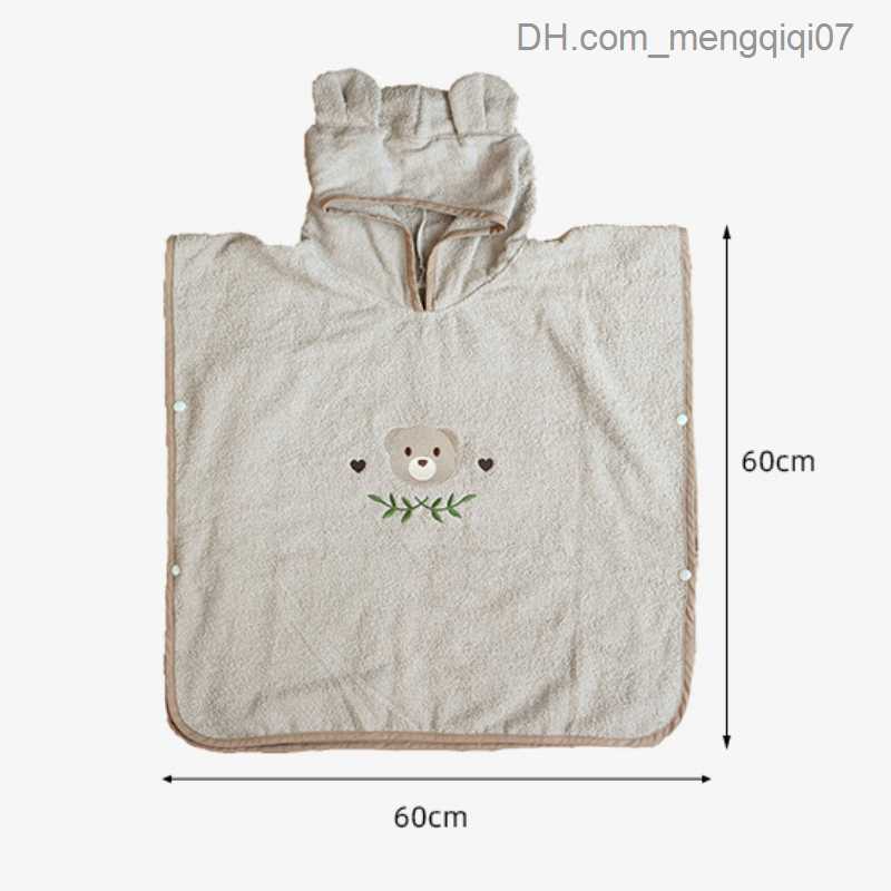Towels Robes 60x60CM Bathrobe Baby Four Seasons Children's Sleep Dress Quick Drying Thick Hooded Bath Towel Z230819