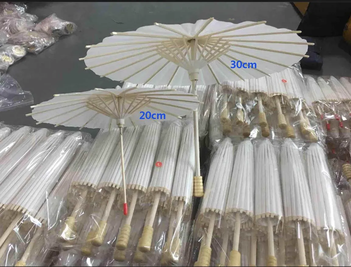 Bridal Wedding Paper Umbrellas Parasols Handmade Plain Chinese Mini Craft Umbrella For Hanging Ornaments DiameterZZ