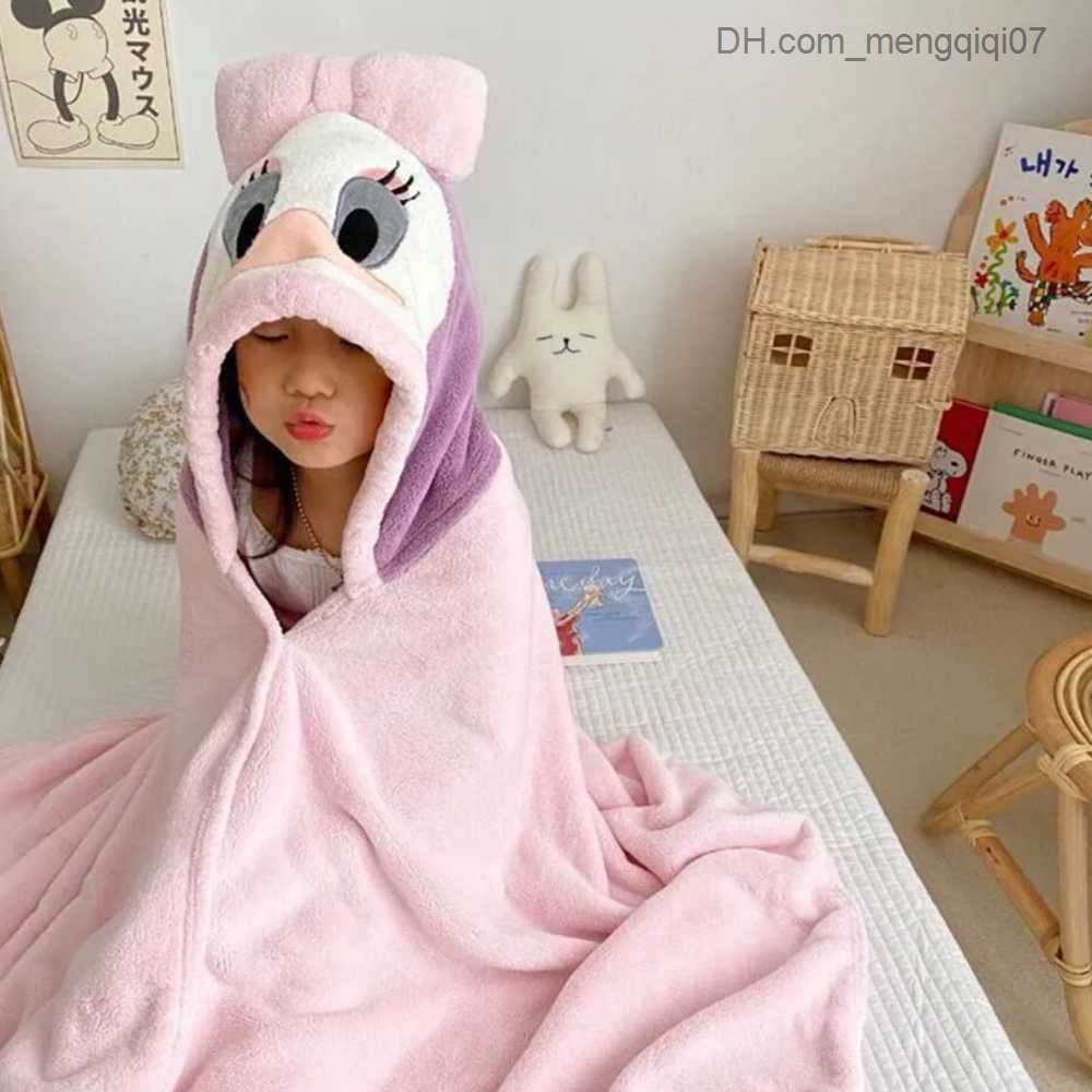 Towels Robes Baby shower gel flannel cape cartoon boy girl super soft hooded spa bath towel baby shower gift Z230819