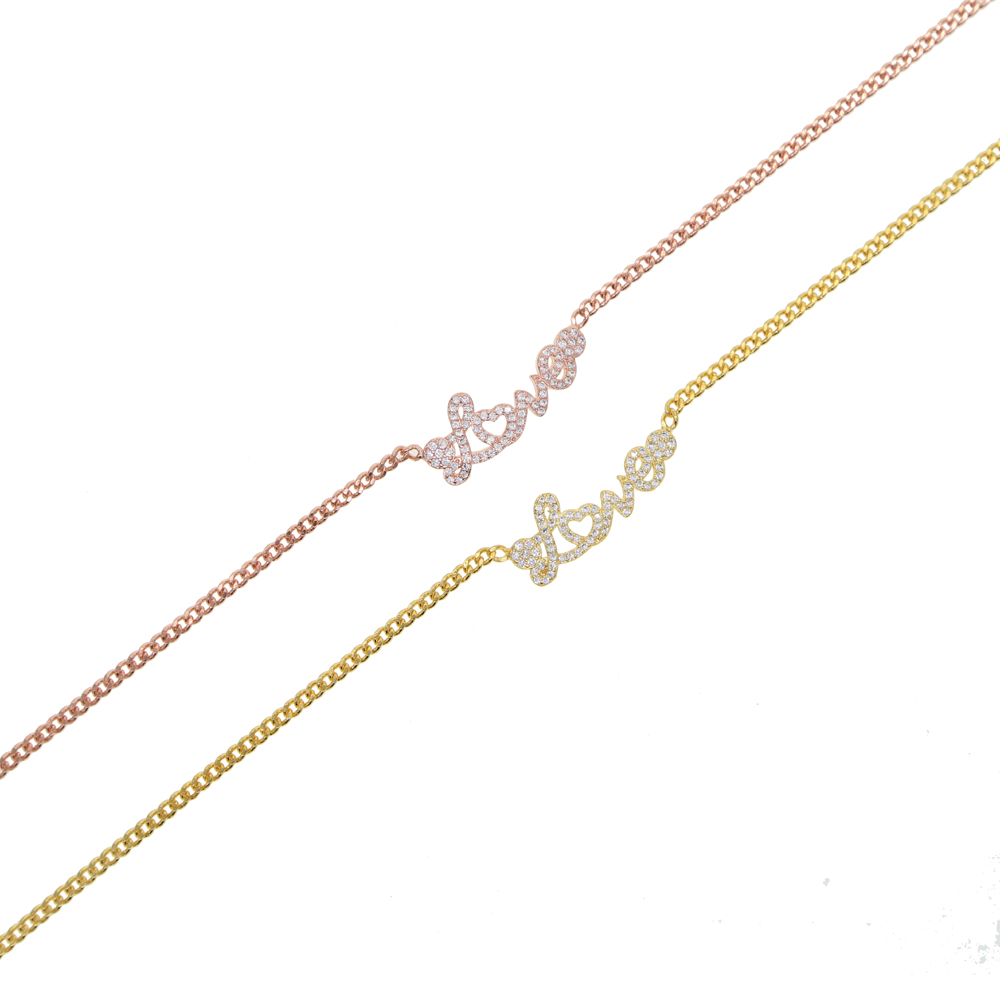 New designer love letter pendant charm Choker Necklace Hip Hop women lady Paved 5A Cubic Zirconia Wedding Anniversary Gift BFF Jewelry