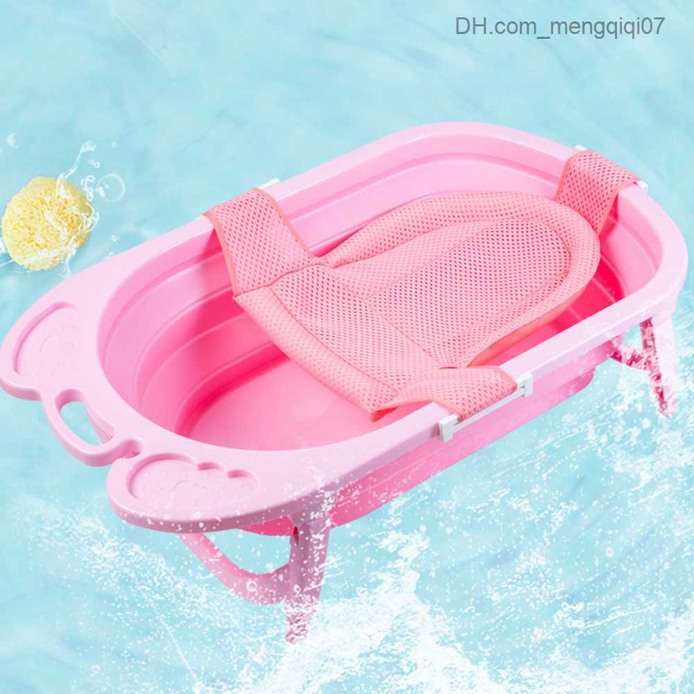 Bathing Tubs Seats 4-Buckle adjustable anti slip T-shaped safety bathtub support seat net hanger suitable for infants and young children aged 0-12 mon
