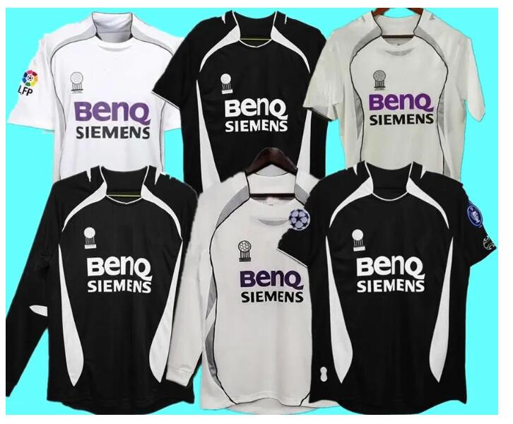 2006 2007 Ronaldo retro soccer jerseys 06 07 home away vintage Cannavaro Raul Marcelo Guti Higuain Real Madrids longsleeve classic football shirt 888