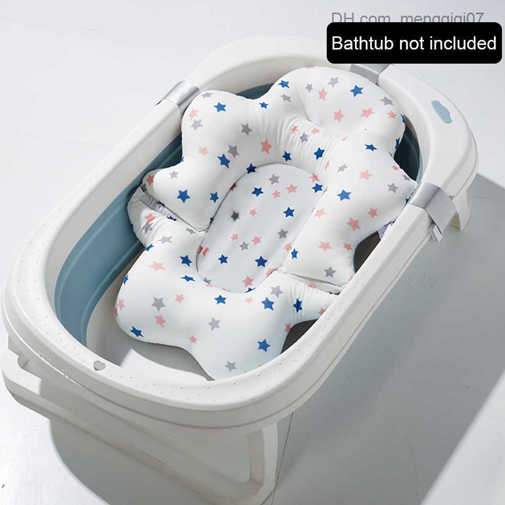 Bathing Tubs Seats Baby shower net bathtub seat baby shower bathtub pad fat free safety care bathtub support soft and comfortable body pad pillow Z230