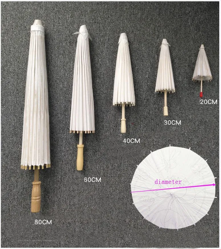 Bridal Wedding Paper Umbrellas Parasols Handmade Plain Chinese Mini Craft Umbrella For Hanging Ornaments DiameterZZ