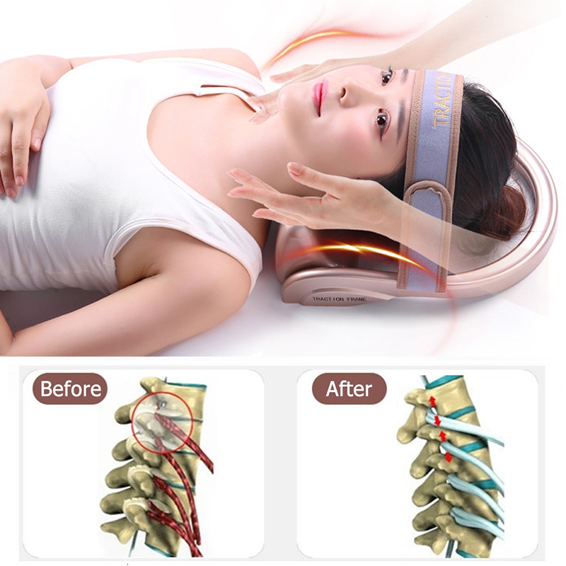 Other Massage Items Filled Air neck massager health care Cervical Tractor Pillow Traction Posture Pump Relax Vertebra Orthopedic Stretch massage 23081