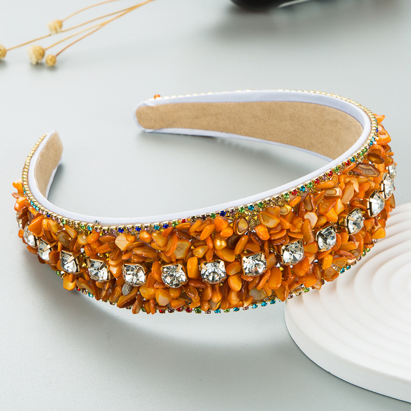Fashion Headband Baroque Hair Hoop Colored Turquoise Head Bands FG1014