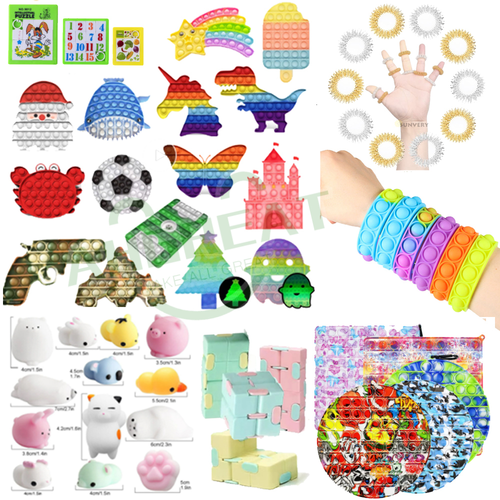 Decompression Toy Random Mystery Fidget Toys Bag Pack for Kids Sensory Toys Stress Reliver Autism ADHD Gifts Spinner Fidget Squishy Set 230817