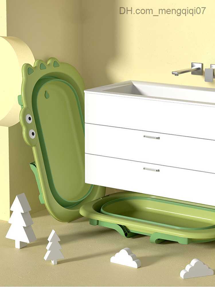 Bathing Tubs Seats Baby bathtub with cushion foldable cartoon sitting bathtub for newborns cute baby safety bathtub baby bathtub with drainage hole Z2