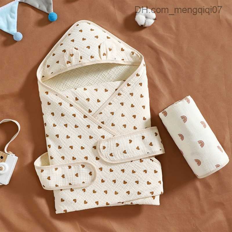 Towels Robes Soft cotton plain patterned hooded baby shower gel cartoon rainbow newborn shower gel packaging Unisex children's shower towel with 