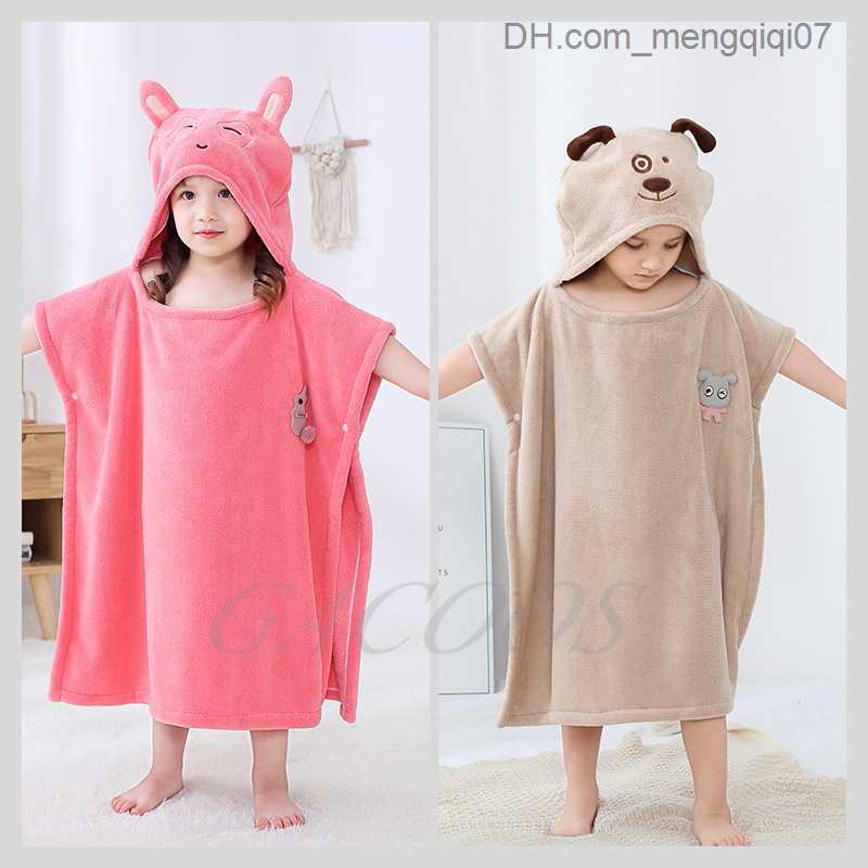 Towels Robes Baby Bath Towel Hooded Elephant Velvet Towel Boy Newborn Baby Bath Towel Super Soft Sleep Swaddle Packaging Blanket Baby Clothing Z230819