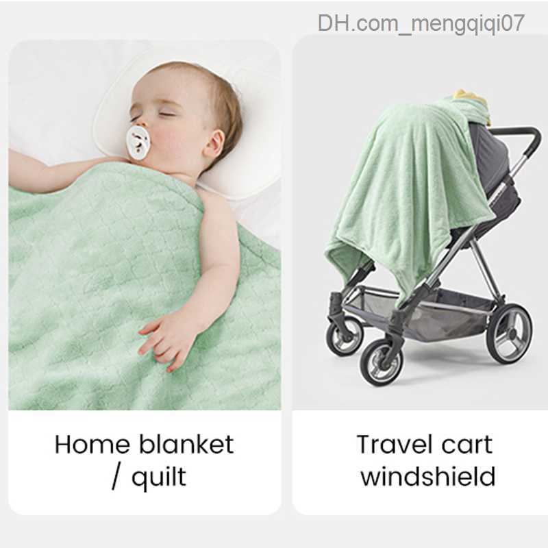 Towels Robes EMXEE coral velvet baby bath towel soft and warm sleeping baby bath towel suitable for girls boys cute young children and baby products Z