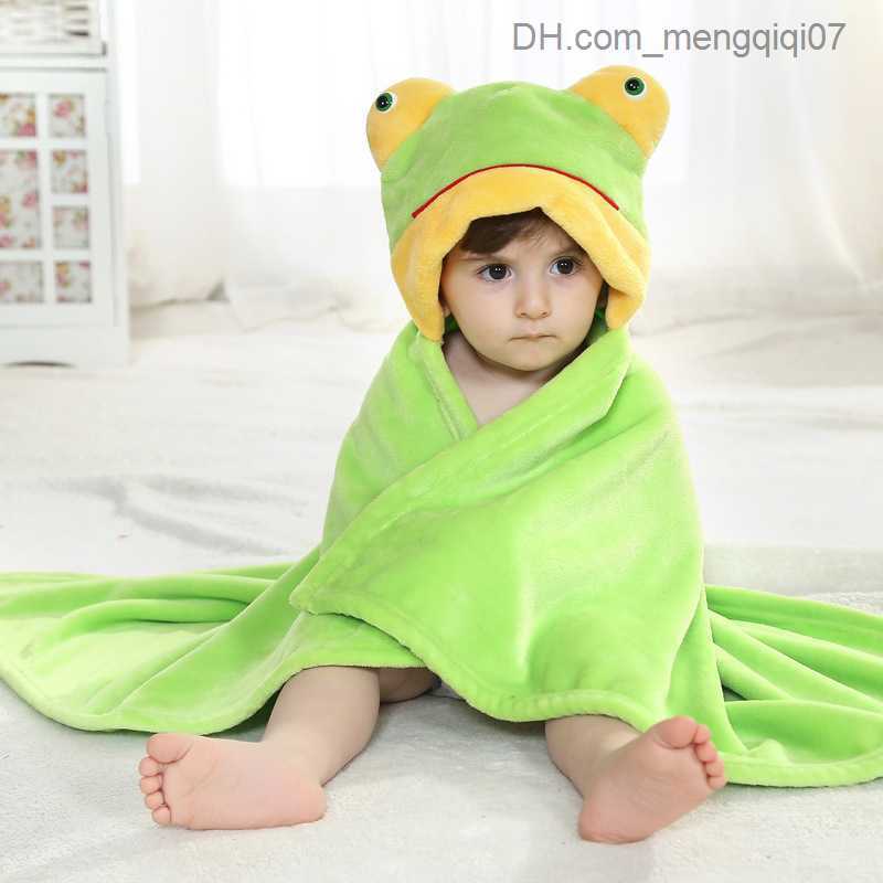 Towels Robes Soft baby blanket towel animal leopard duck sewn shape pajamas bath towel baby hoodie pajamas Z230819
