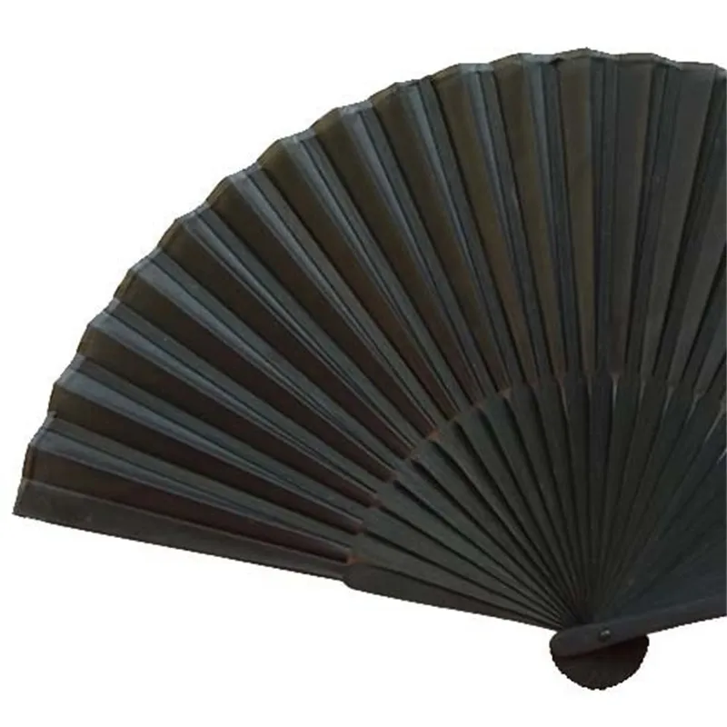Other Home Decor Chinese Vintage Black Hand Fan Silk Fabric Face Bamboo Handle Dance Wedding Party Decorative Fan Classic Folding Fans LL